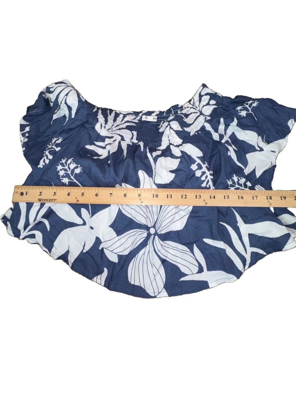Salty Lemon Boho 2 Piece Set Sage Hibiscus Floral Crop Top Wide Leg Pants M NEW - Picture 12 of 16